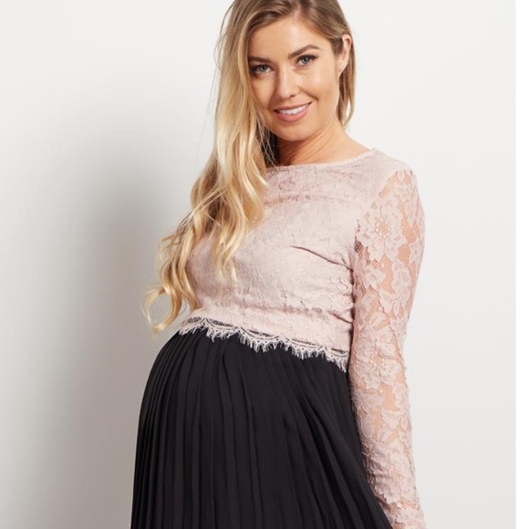 HP {PinkBlush} Lace Maternity Crop Top S Post Maternity Bump - Picture 13 of 14